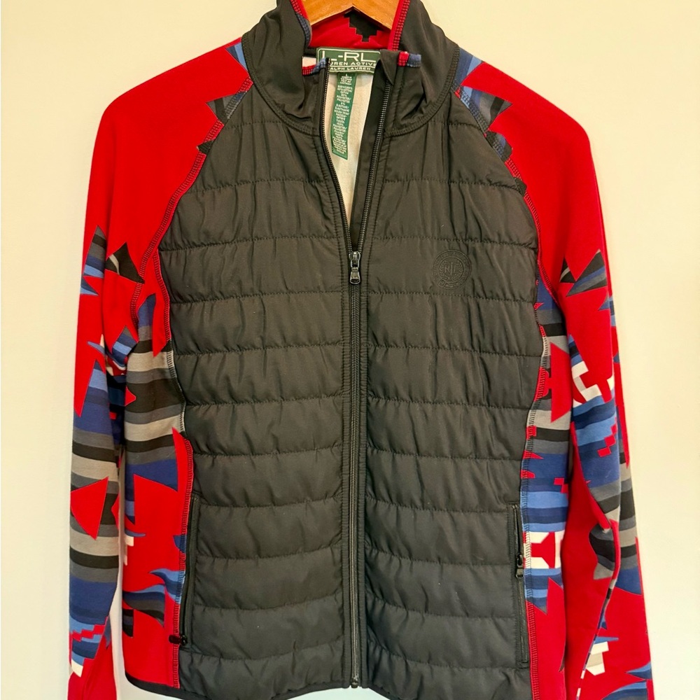 L-RL Lauren Active Ralph Lauren Southwest Quilted Track Jacket. Large
